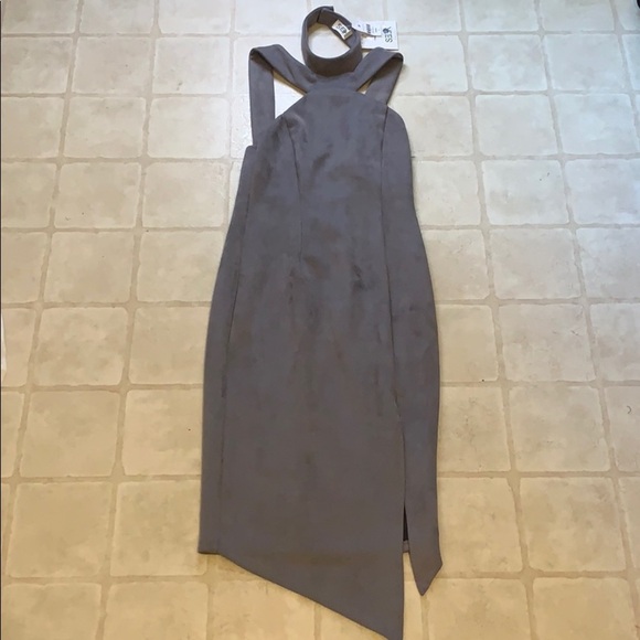 NWT LF Grey Suede Dress SZ S - Picture 2 of 7